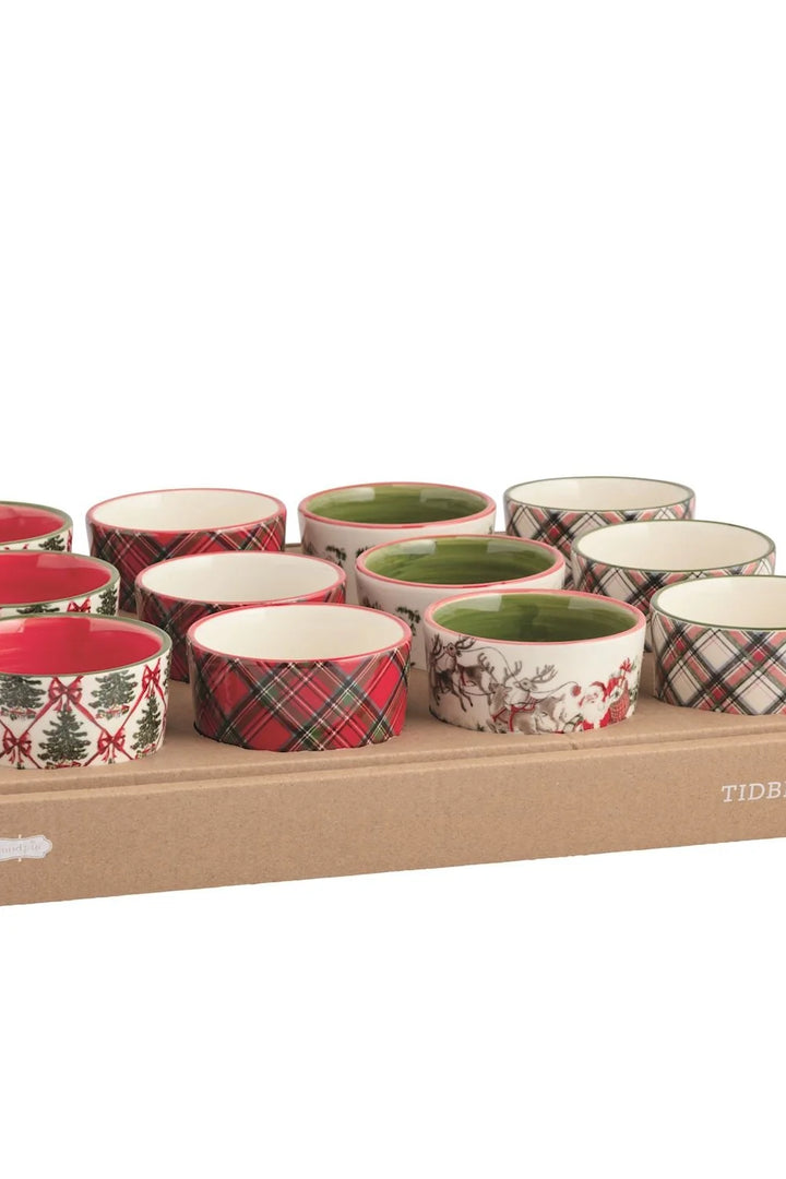Tartan Christmas Tidbit Dishes