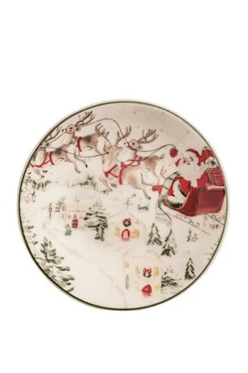 Santa Scene Tidbit Plates
