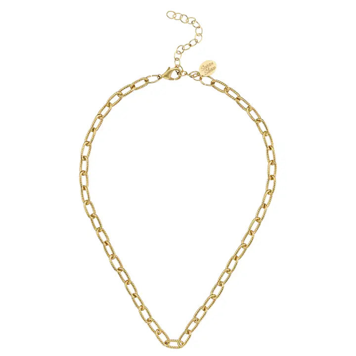 Susan Shaw 
Oblong Chain Necklace