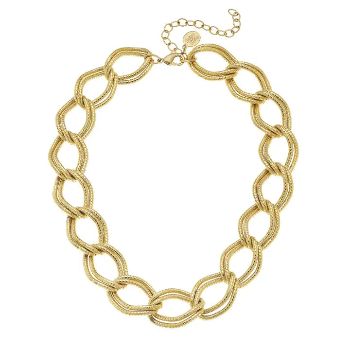 Susan Shaw Gold Large Chain Chocker Necklace