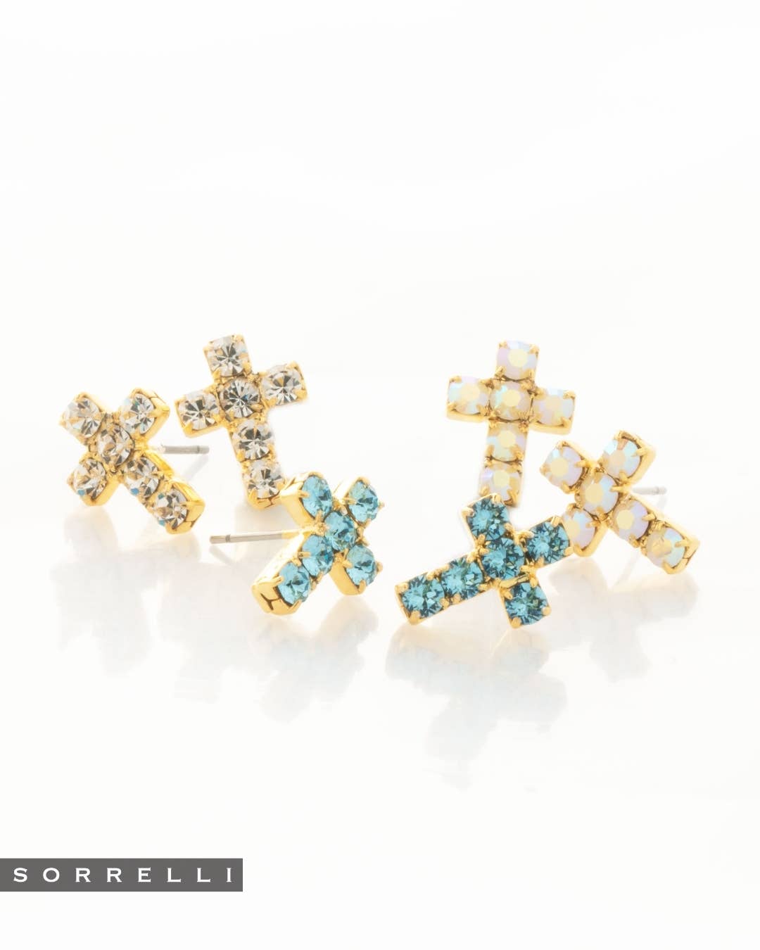Sorrelli Carly Cross Stud Earrings