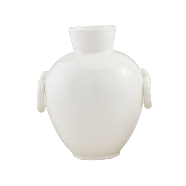 Mud Pie White Bamboo Vases