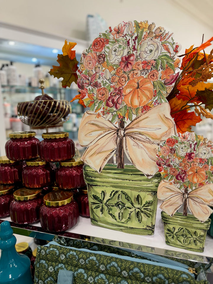 Large Rose & Pumpkin Topiary