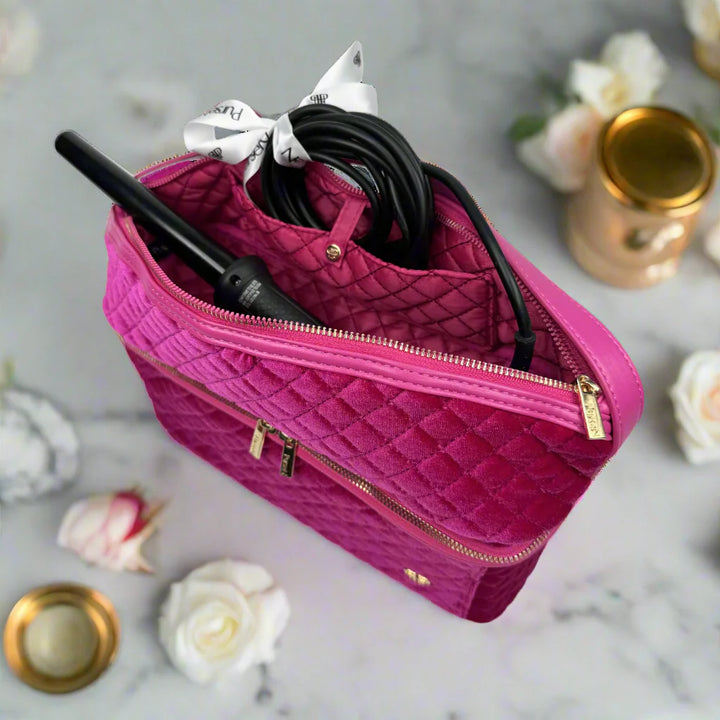 Purse N Stylist Travel Bag - Fuchsia Velvet