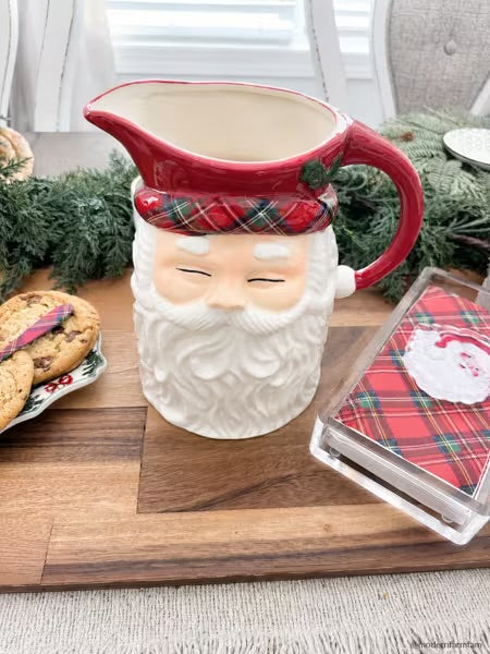 Tartan Santa Pitcher