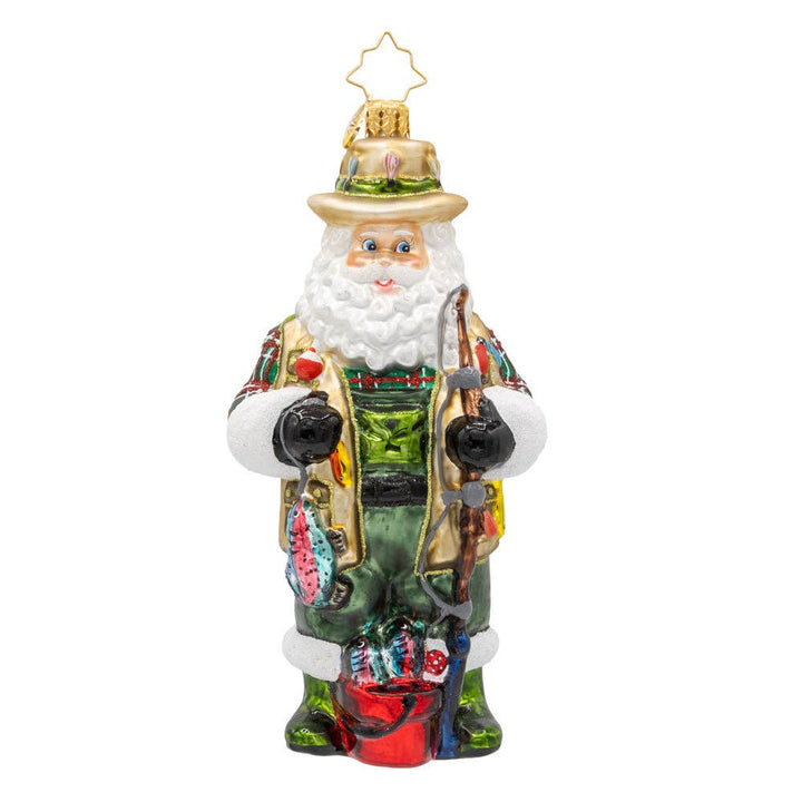 Holiday Glass Ornament – Fly Fisher Claus