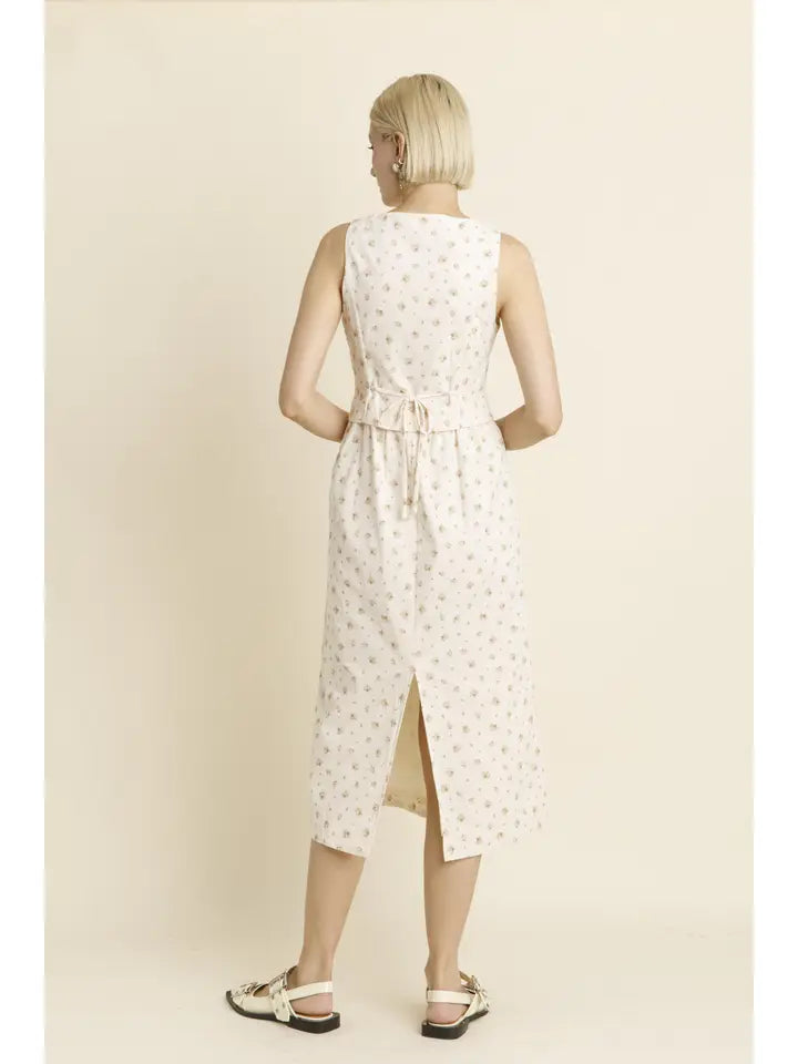 Floral Vest Midi Dress - NO IMAGES FOUND