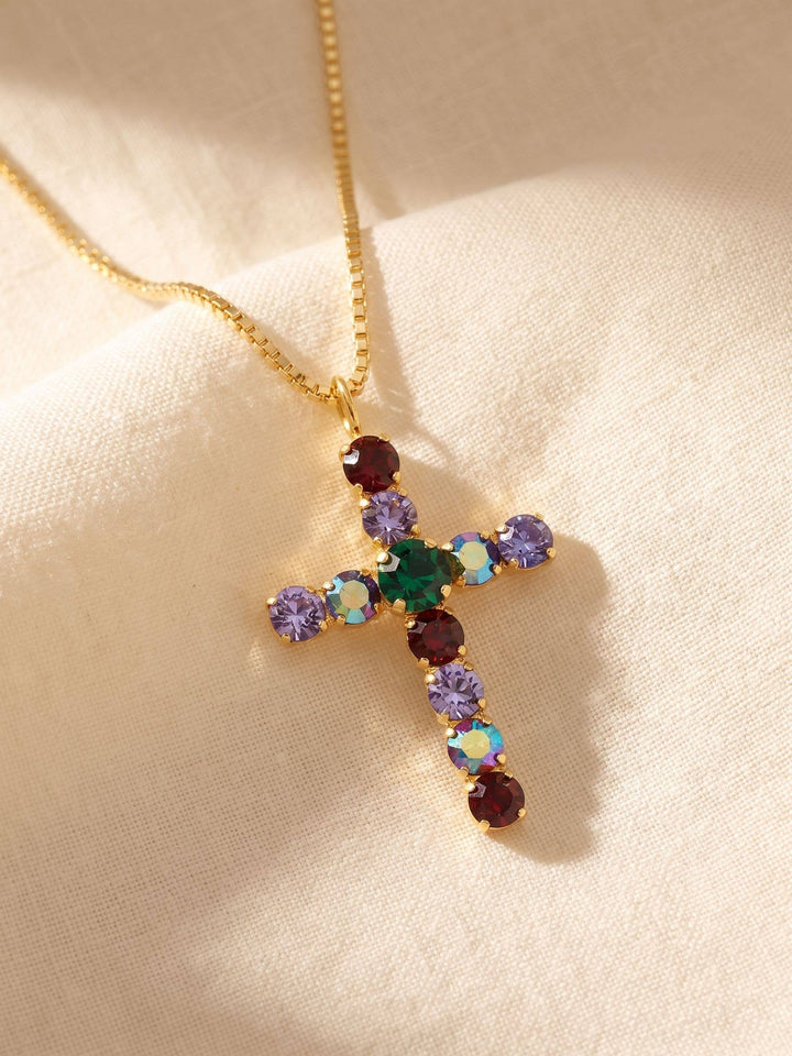 Crystal Cross Pendant Necklace - NFZ90BGRYJ