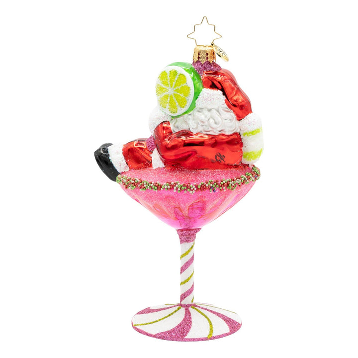 Holiday Glass Ornament – Santa's Christmas Cosmo