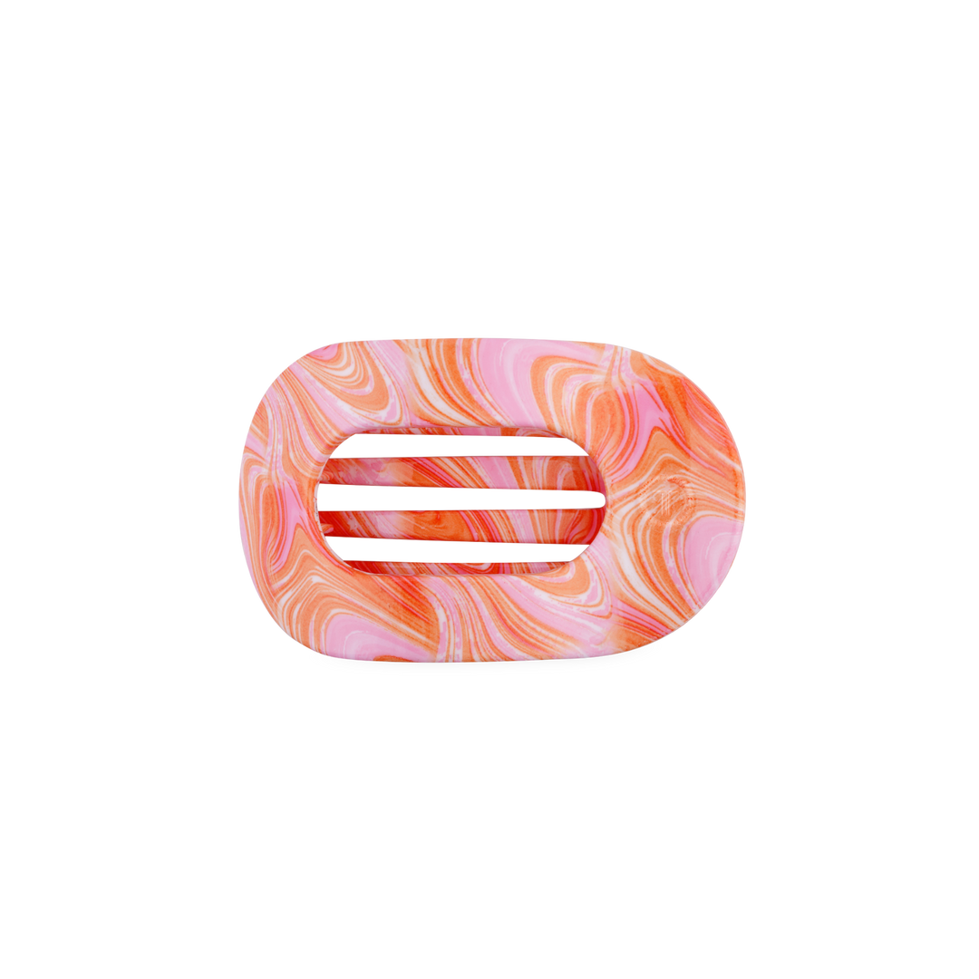TELETIES - Just Keep Swimming | Small | Flat Round Hair Clip