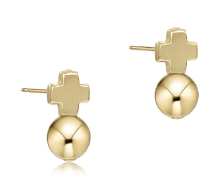 Enewton Signature Gold Cross Studs