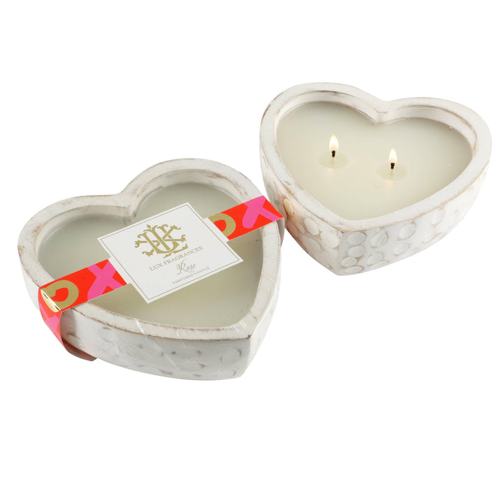 LUX FRAGRANCES - WHITE HEART BOWL-9OZ