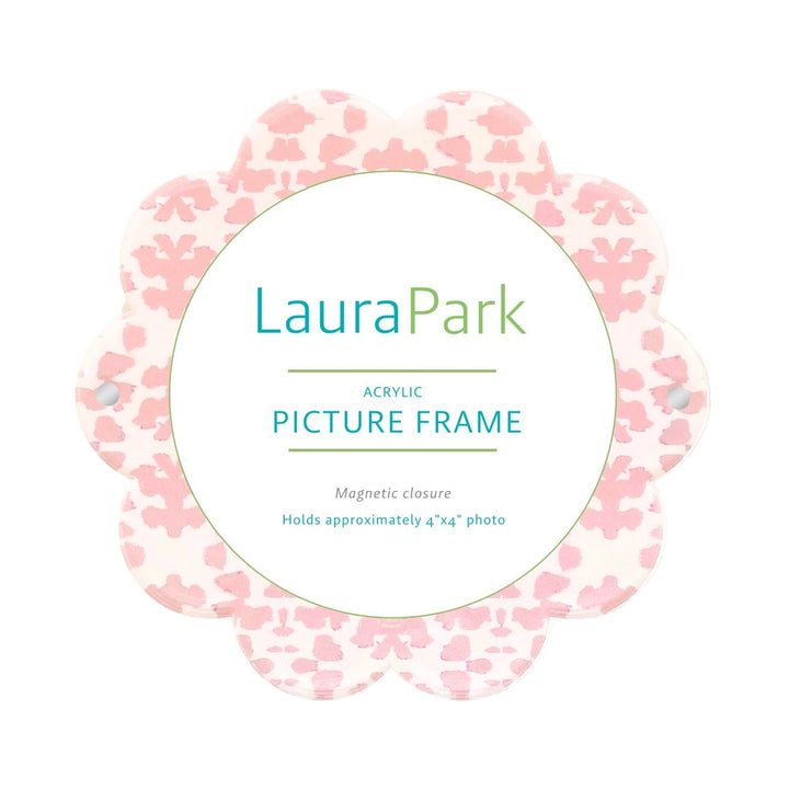 Laura Park Chintz Rose Acrylic Round Picture Frame
