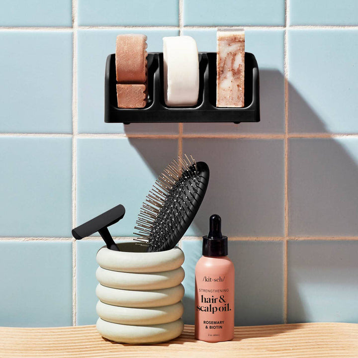 KITSCH - Self-Draining Soap Dish - Black