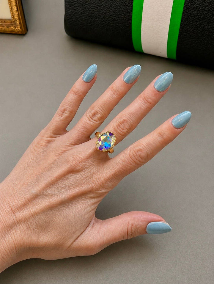 Socialite Adjustable Mini Statement Ring in Stolen Starlight