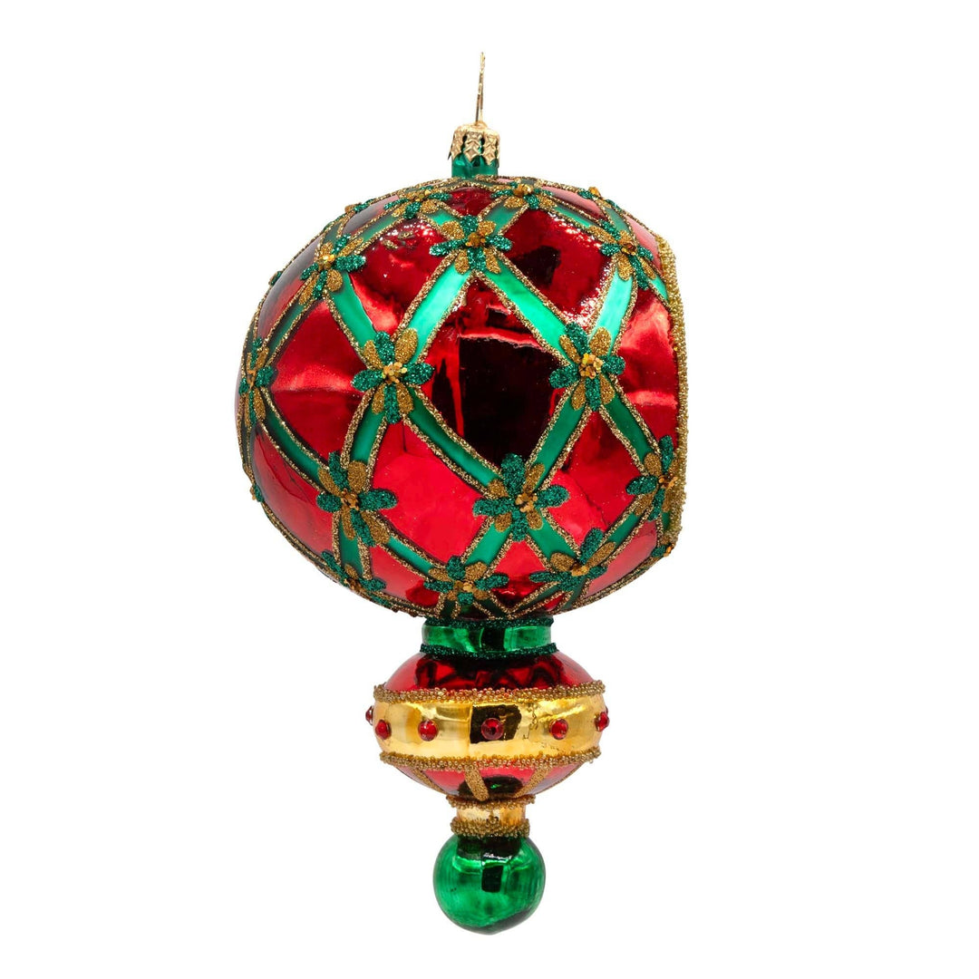 Holiday Glass Ornament – Crimson Splendor