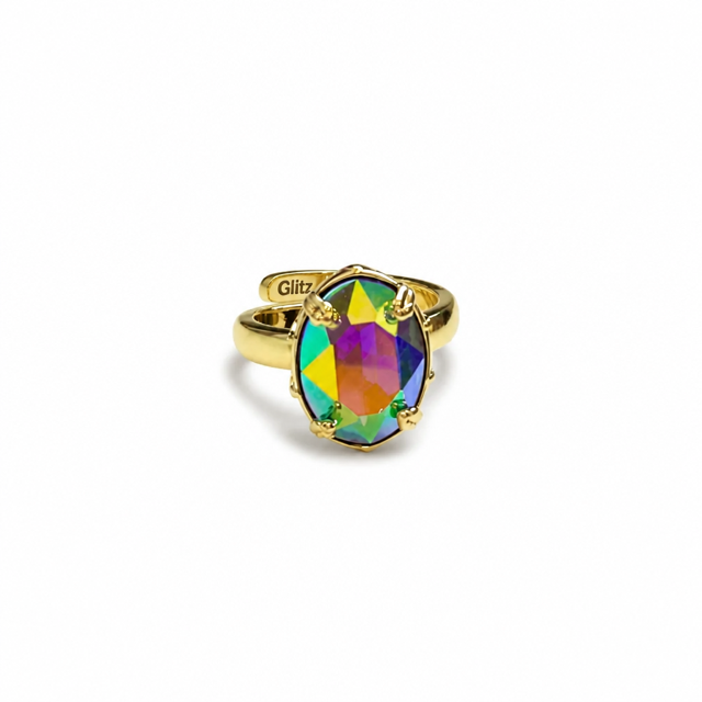 Socialite Adjustable Mini Cocktail Ring in Eclipse