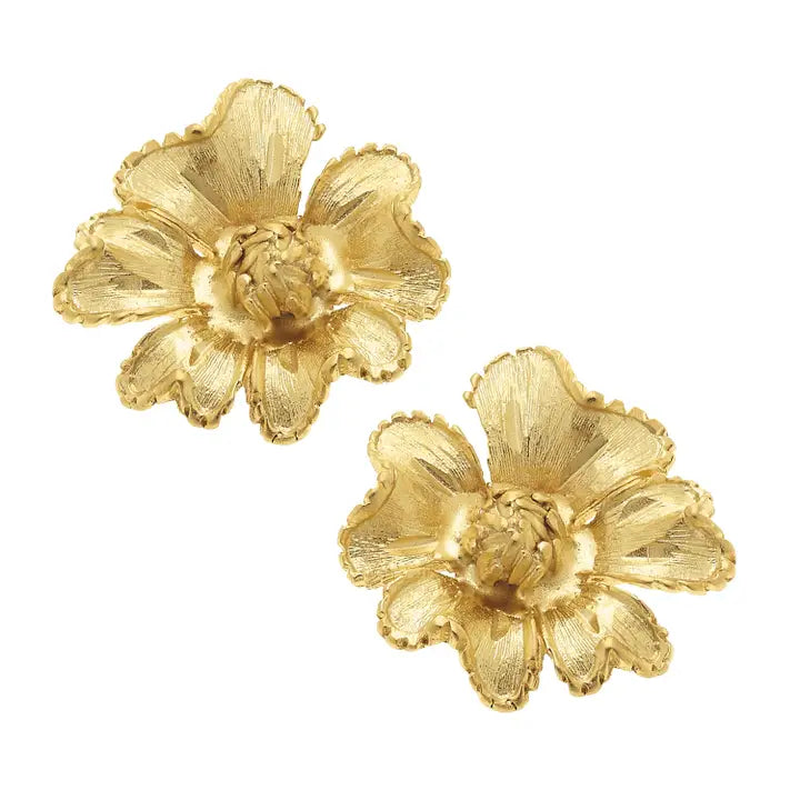 Susan Shaw 
Marigold Flower Stud Earrings