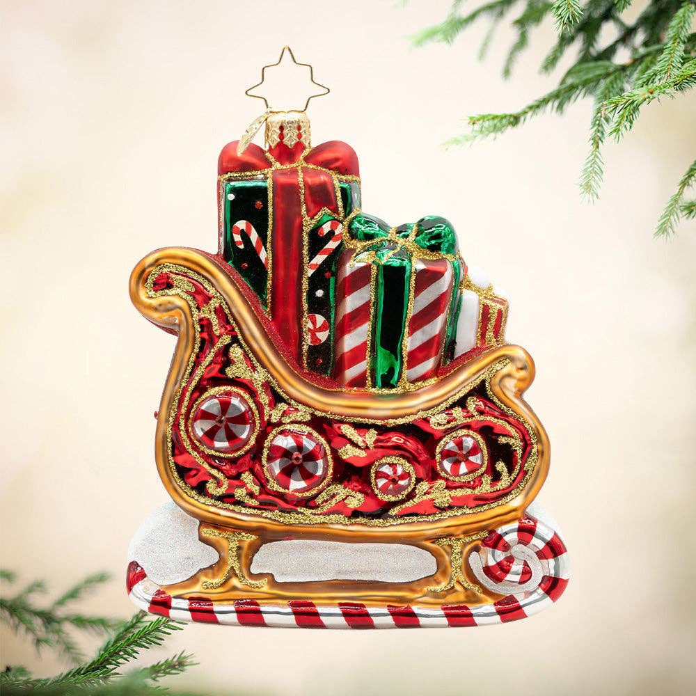 Holiday Glass Ornament – Sweetest Sleigh Ride