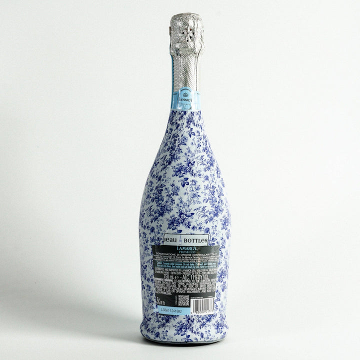 Beau Bottles - Beau Bottles Grandmillenial Blue Floral - Prosecco Collection