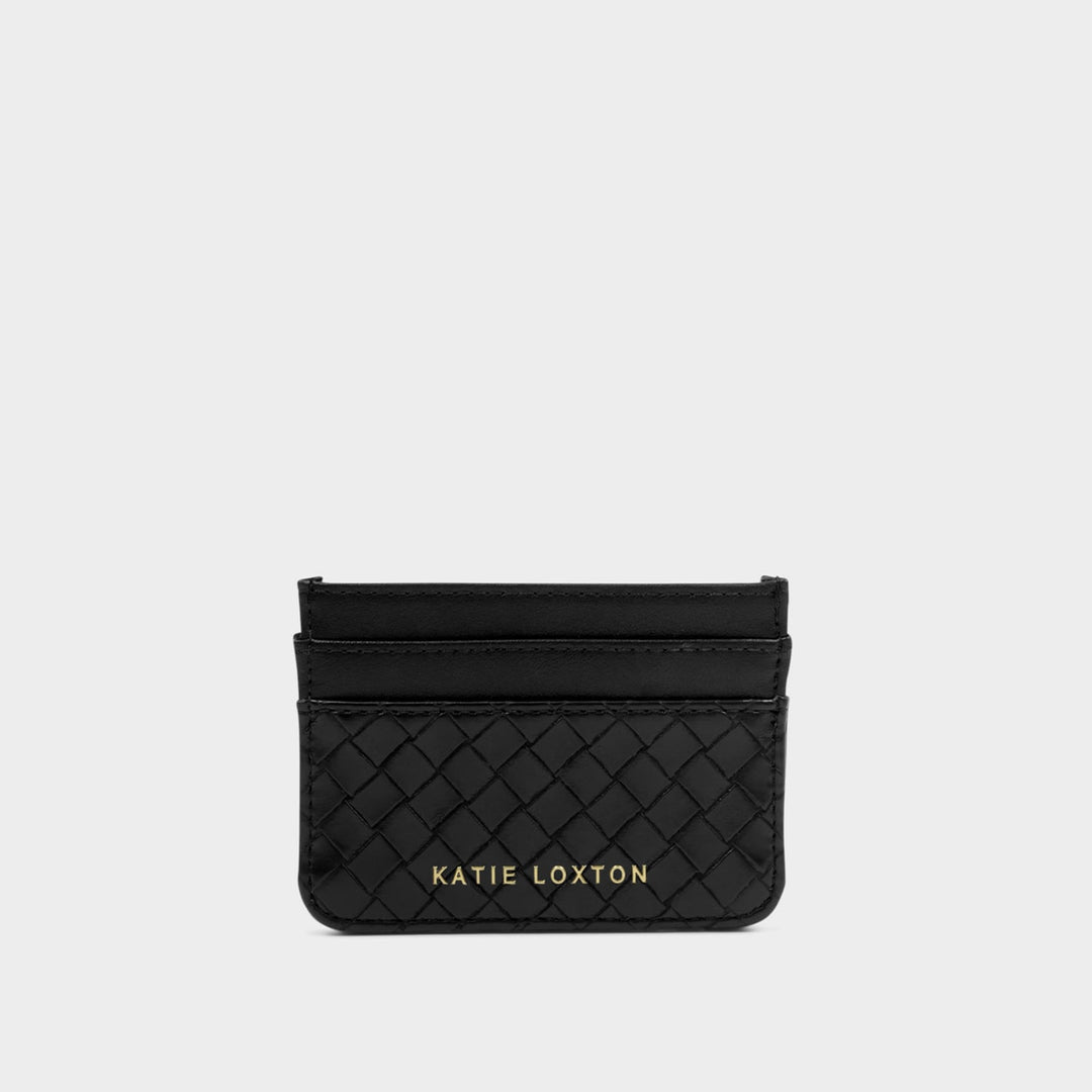 NOVA WOVEN TEXTURE CARDHOLDER | Black | 2 3/4" x 4"