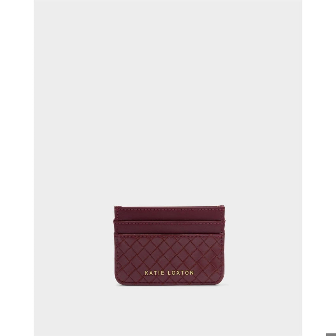 NOVA WOVEN TEXTURE CARDHOLDER | Cherry | 2 3/4" x 4"