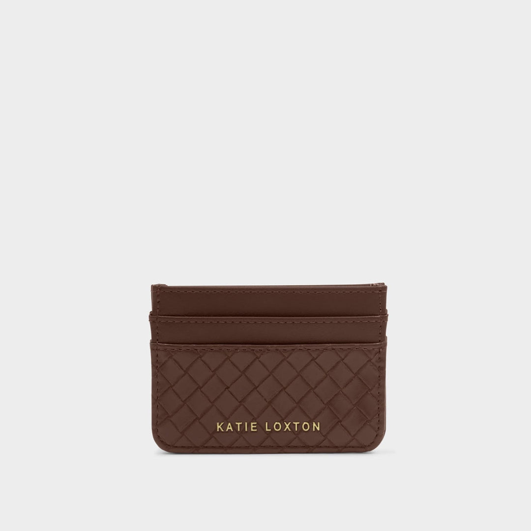 NOVA WOVEN TEXTURE CARDHOLDER | Chocolate Woven| 2 3/4" x 4"