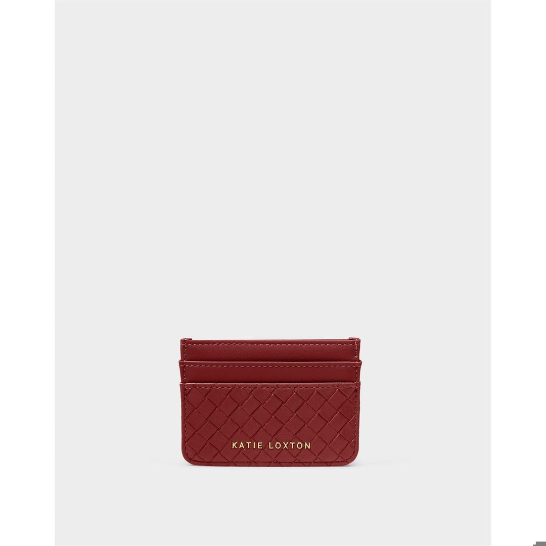NOVA WOVEN TEXTURE CARDHOLDER | Crimson | 2 3/4" x 4"