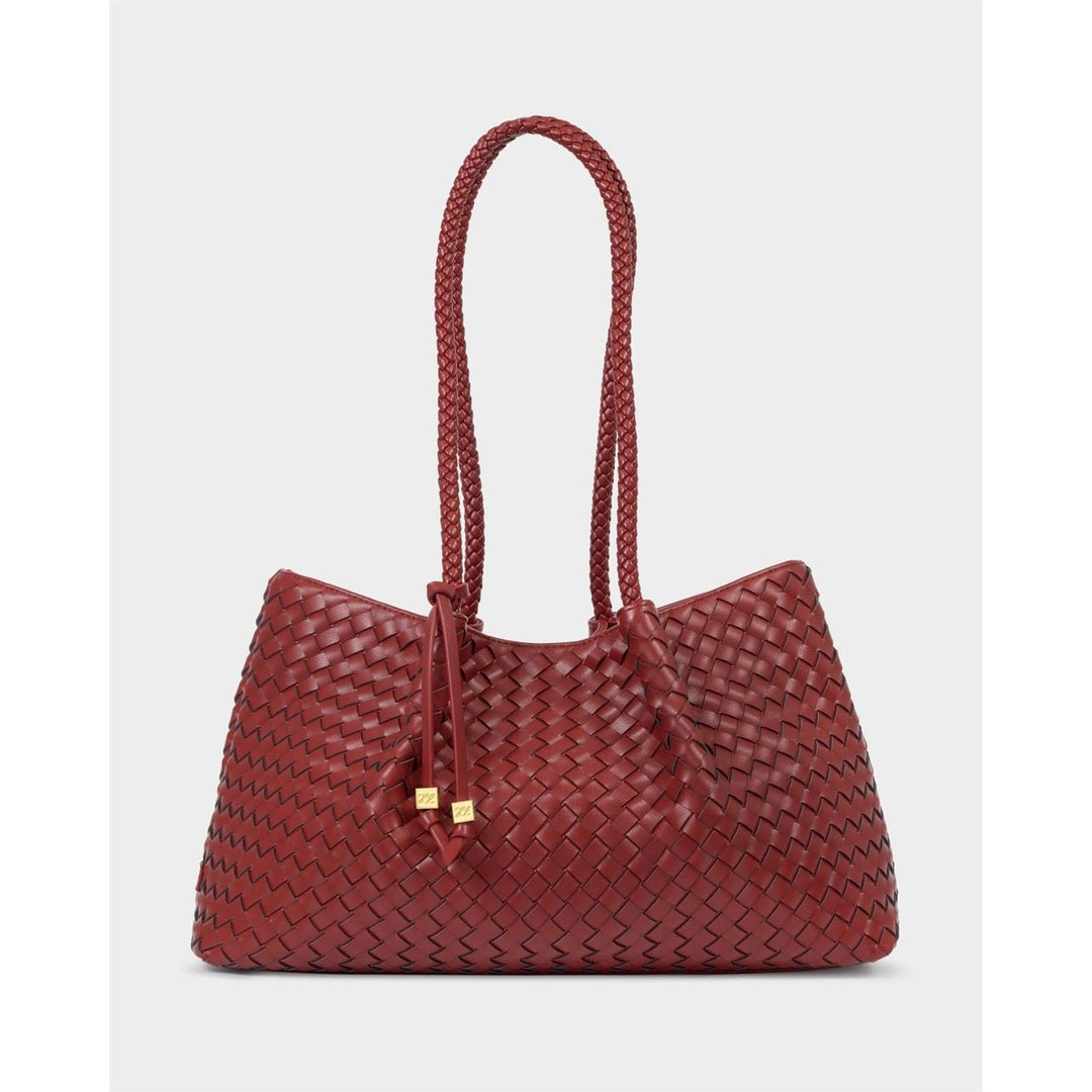 NOVA SMALL SHOULDER TOTE | Crimson | 8 7/8" x 14 3/16" x 5 5/16