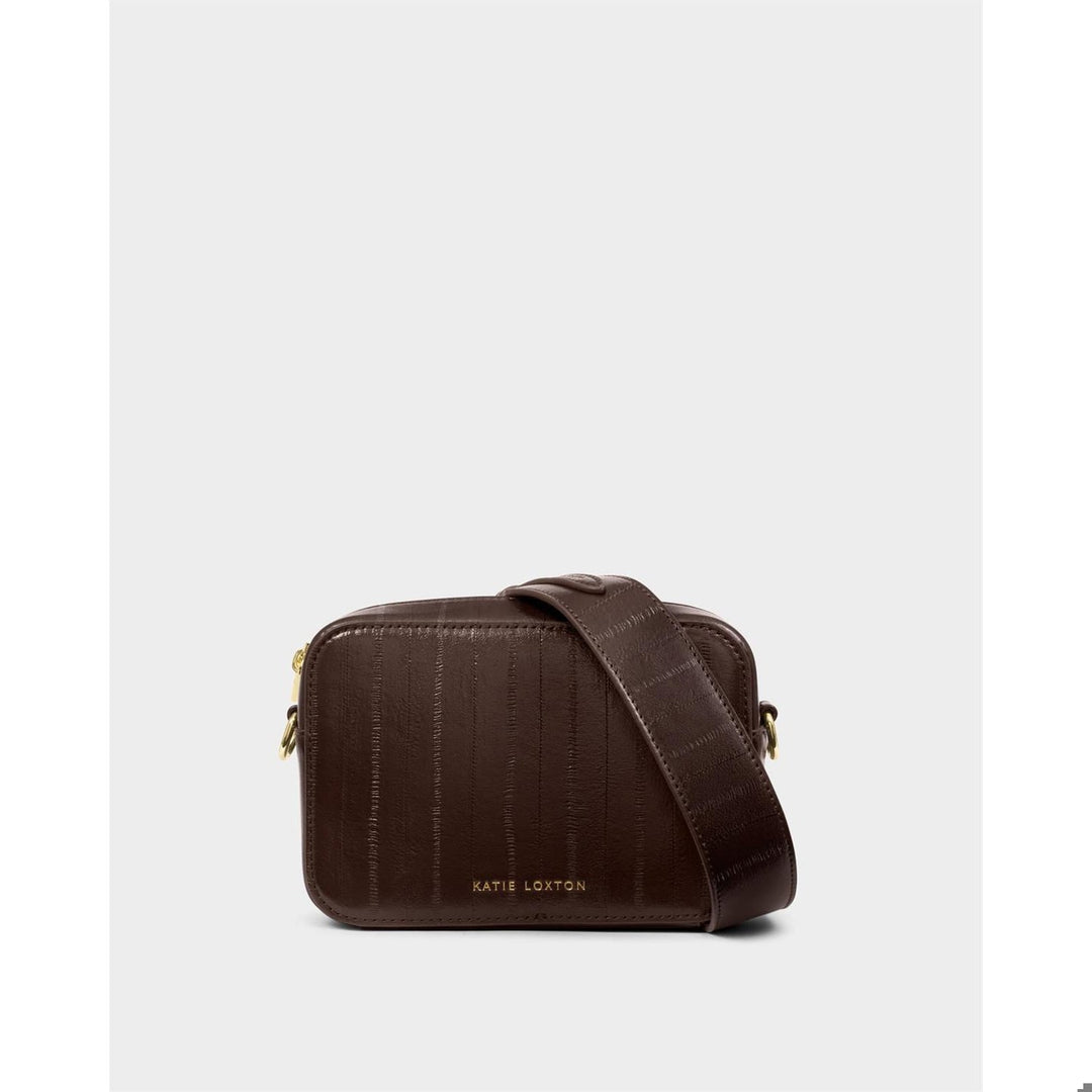 AVERY SMALL CROSSBODY BAG | Chocolate Eel | 4 15/16" x 7 5/16" x 1 15/16"