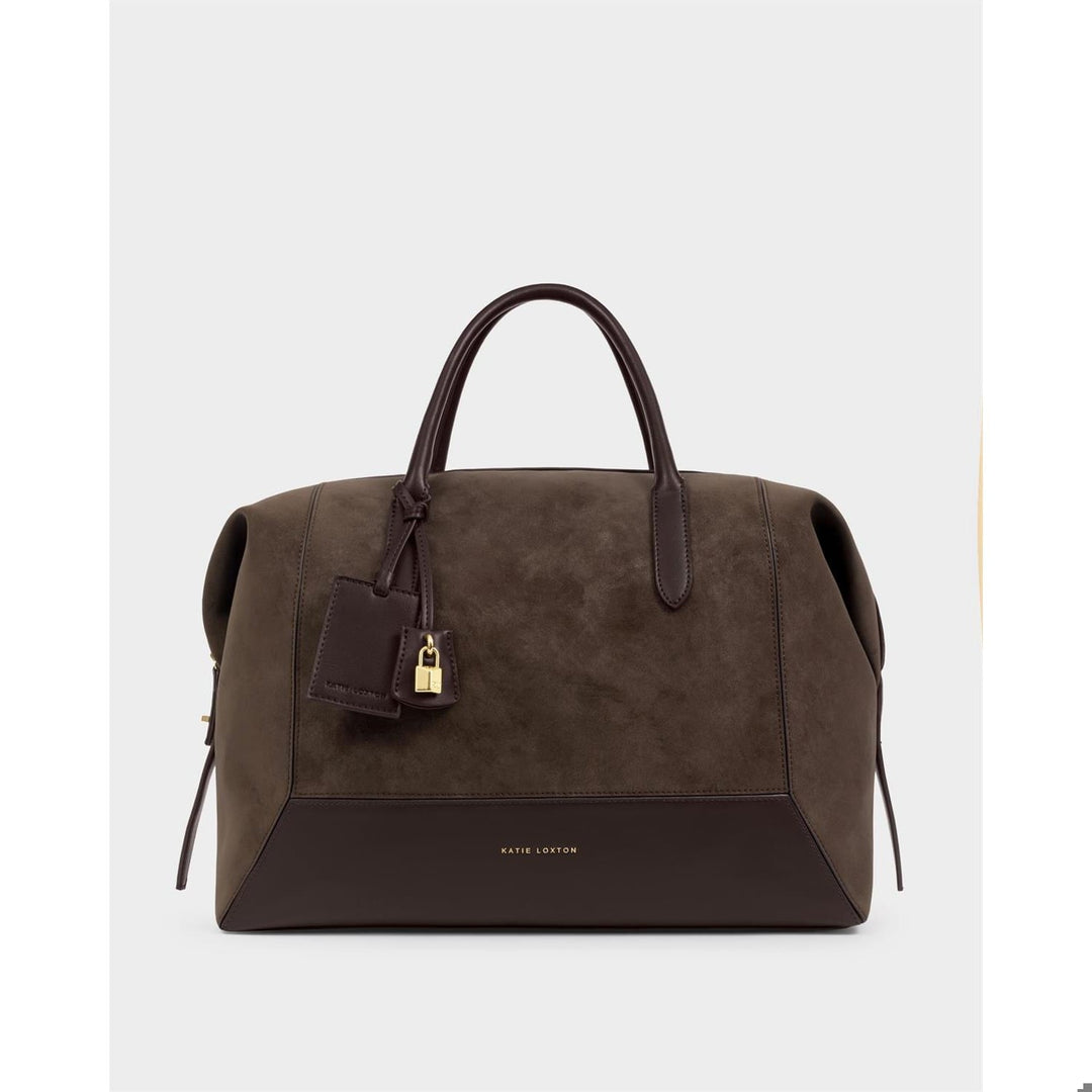 CHARLBURY CABIN BAG | Bitter Chocolate Suedette / Bitter Chocolate| 11 13/16" x 15 3/4" x 7 7/8"