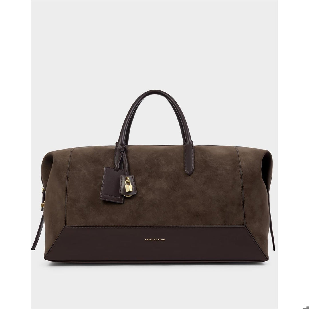 CHARLBURY WEEKEND BAG | Bitter Chocolate Suedette / Bitter Chocolate | 11 13/16" x 21 1/4" x 7 7/8"