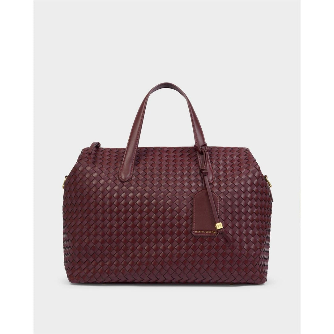 MILAN HAND WOVEN CABIN BAG | Cherry Mixed | 9 7/8" x 15 3/4" x 7 1/2"