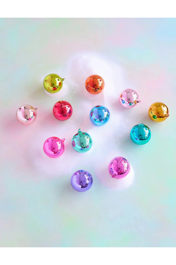 Glitterville Rainbow Reflective Ball Ornament 5"