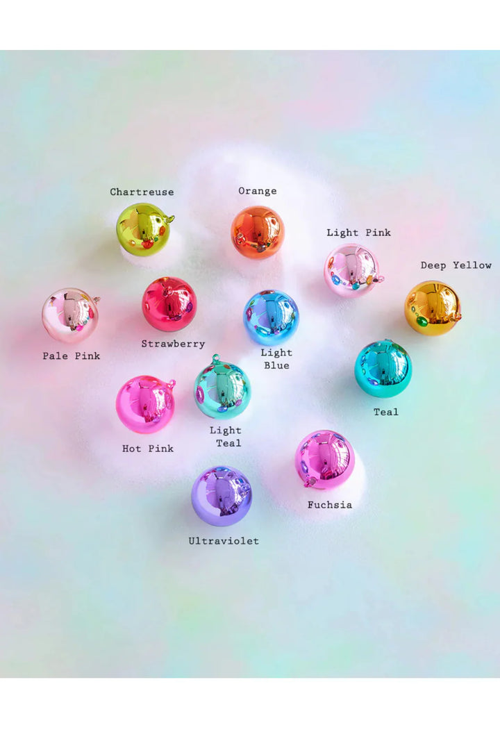 Glitterville Rainbow Reflective Ball Ornament 5"