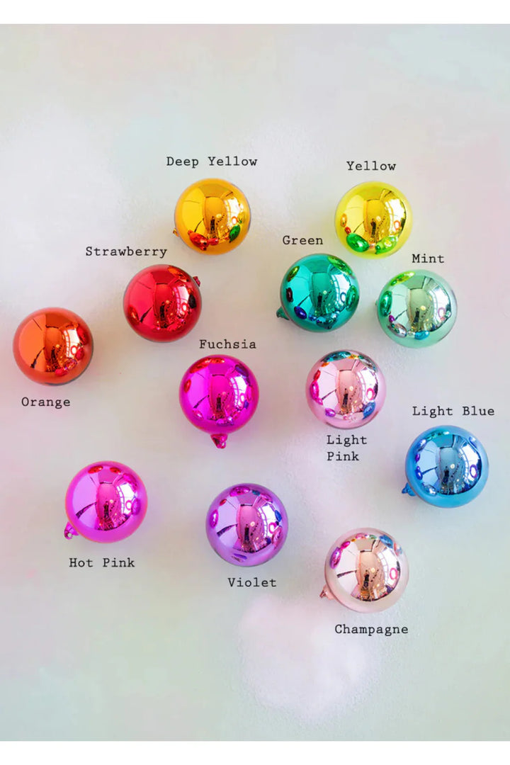 Glitterville Rainbow Reflective Ball Ornament 4"