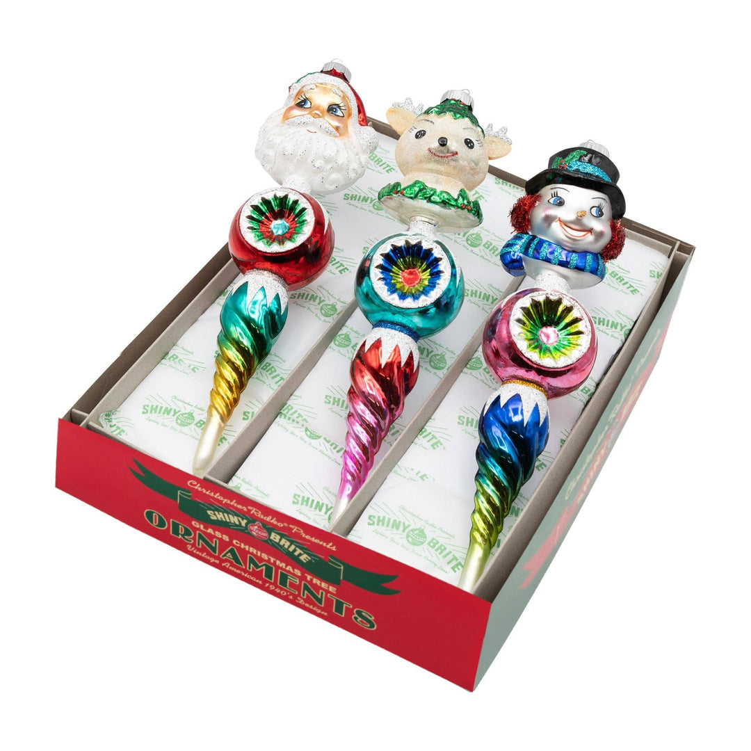 Holiday Glass Ornament – Confetti 3 COUNT 10.5" FIGURE
