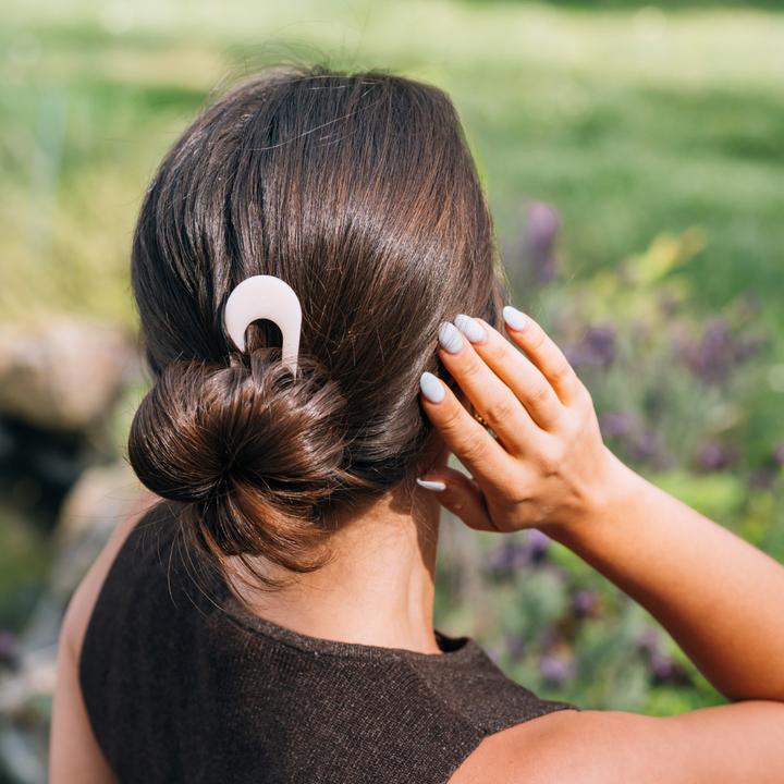 TELETIES - French Hair Pin Almond Beige