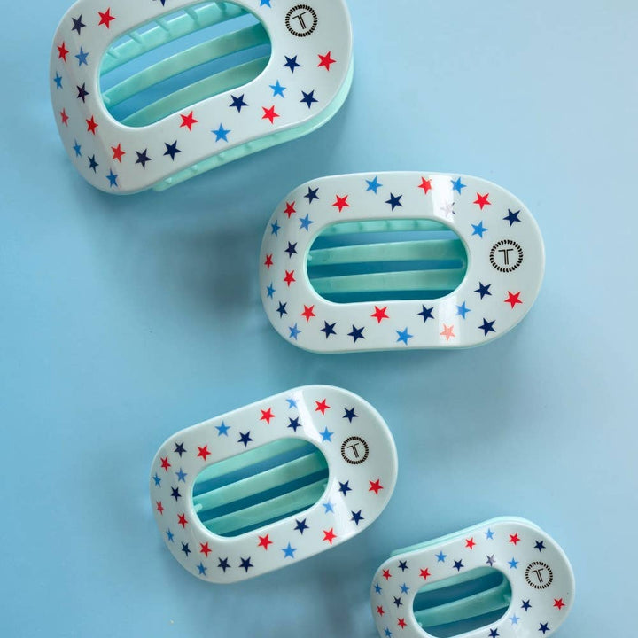 TELETIES - Flat Round Hair Clip | Small | United We Sparkle