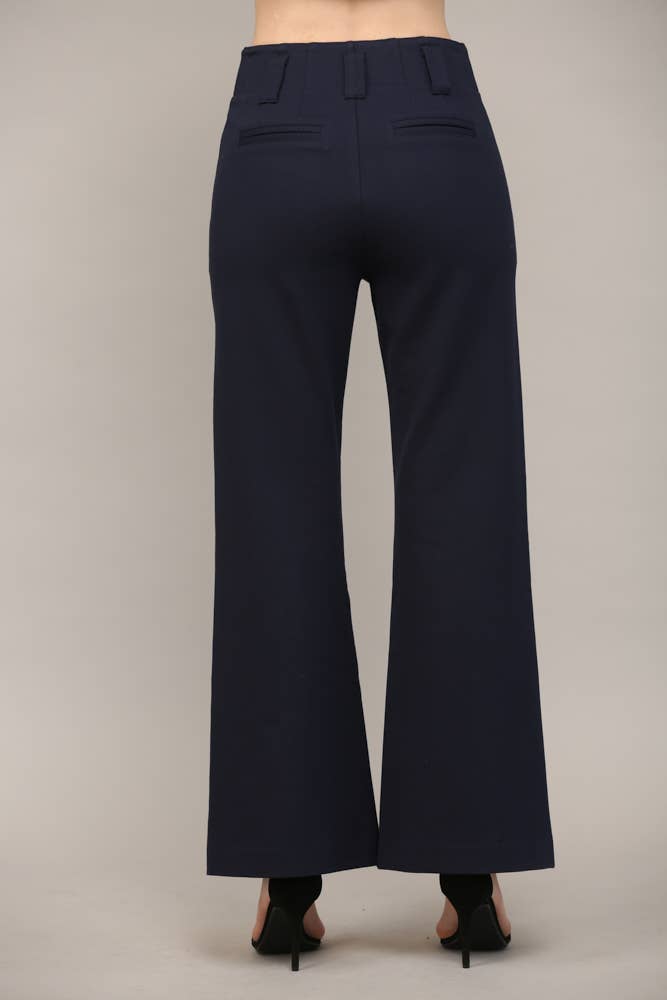 Two Front Pocket Ponte Flare Pants