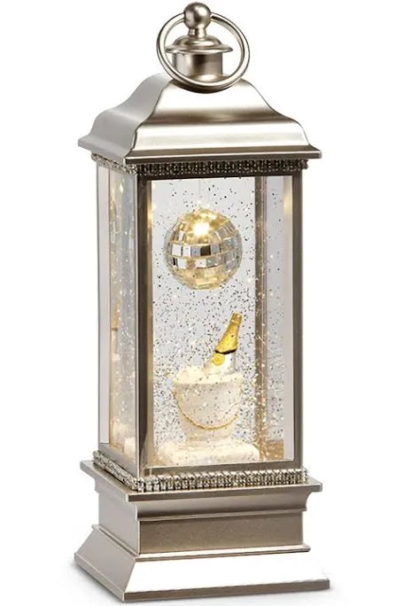 11.5" Champagne Celebration Animated Lighted Water Lantern