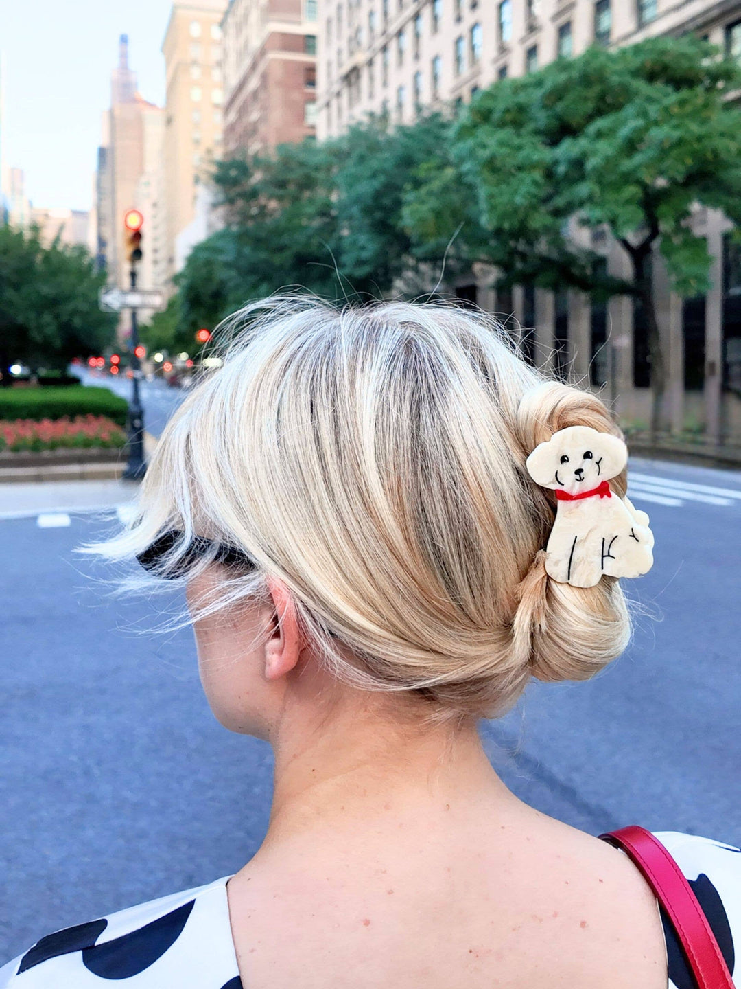 Hand-painted Doodle Puppy Claw Hair Clip | Eco-Friendly