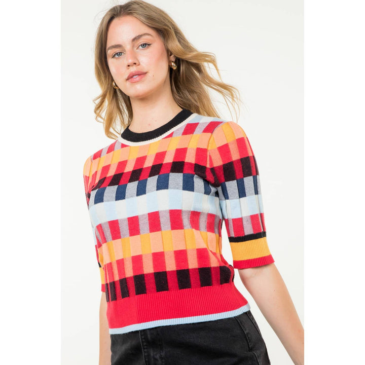 THML - Short Sleeve Textured Knit Top