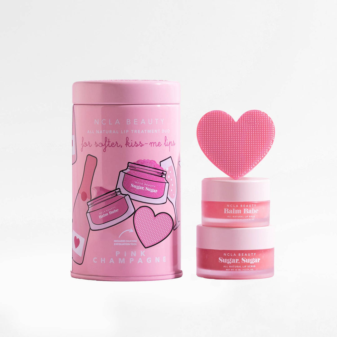 Pink Champagne Lip Care Set + Lip Scrubber