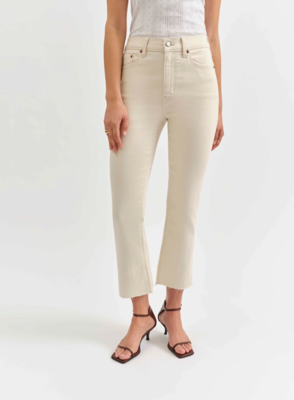 Shy Girl Crop Flare in Raw Cut