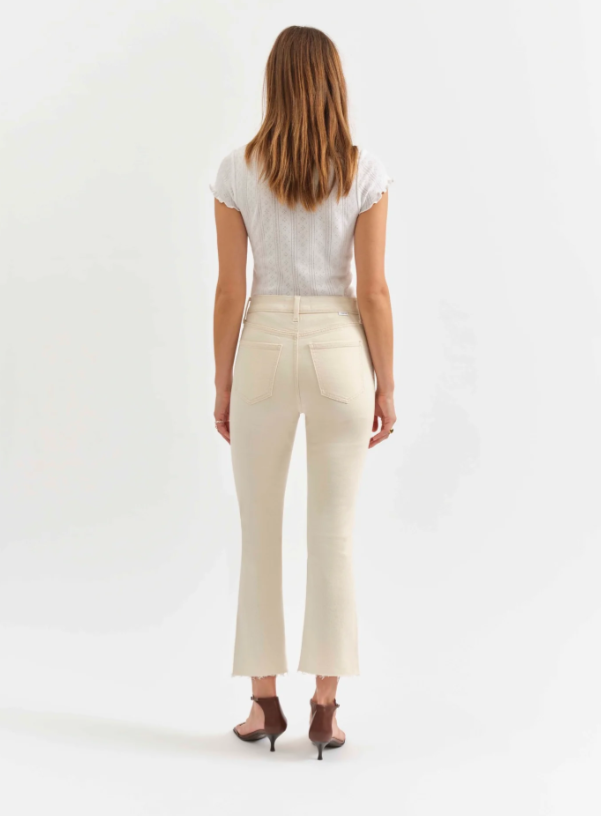 Shy Girl Crop Flare in Raw Cut