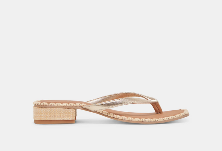 Barty Sandals Gold Metallic Leather