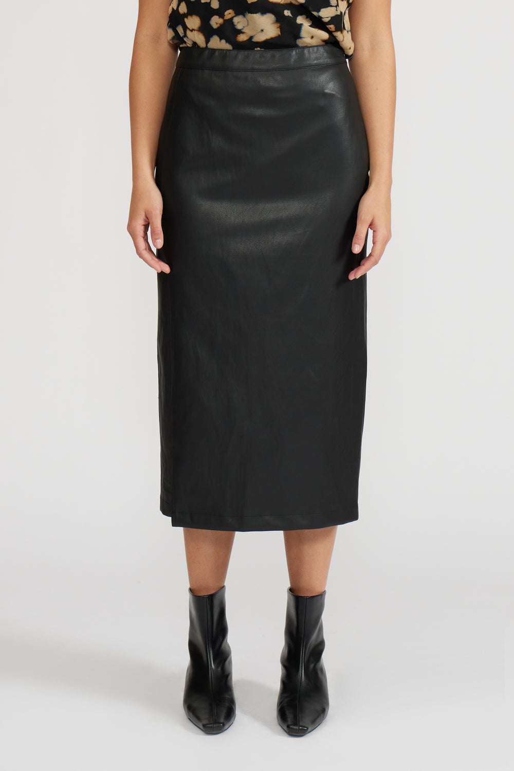 SK4407 CADE FAUX LEATHER SKIRT