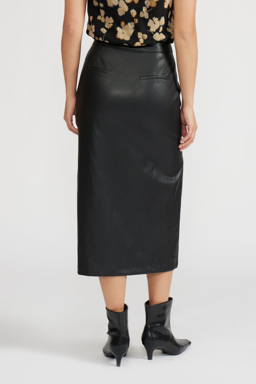 SK4407 CADE FAUX LEATHER SKIRT