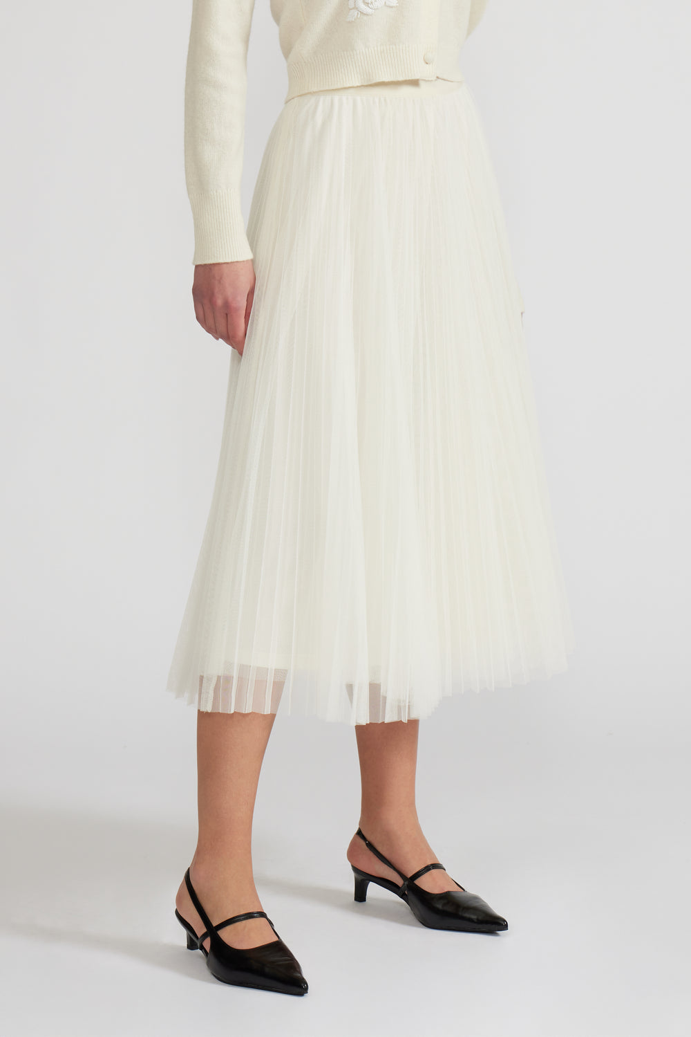 SK6035 SHARLENE PLEATED TULLE SKIRT